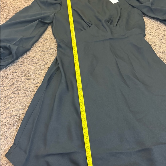 Express Black Fit Flare Puff Sleeve Dress A Line Mini Size S M L NEW $78 - Picture 9 of 16